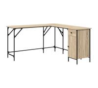 vidaXL Bureau chêne Sonoma 141x141x75 cm Bois d'ingénierie