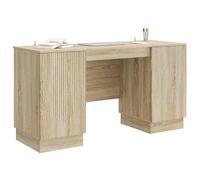 vidaXL Bureau Chêne Sonoma 142,5 x 50 x 75 cm Bois d'ingénierie, Ensembles de Meubles Modernes pour Salon, Designs rectangulaires, Rangement Pratique, intérieurs adaptables