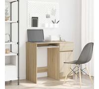 vidaXL Bureau Chêne Sonoma 86x49x76 cm 1 tiroir Bois d'ingénierie Style contemporain