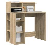 vidaXL Bureau Chêne Sonoma 90 x 48 x 101,5 cm Bois d'ingénierie, Bureau Moderne, Table d'écriture Robuste, Espace de Travail rectangulaire Compact, mobilier Ergonomique