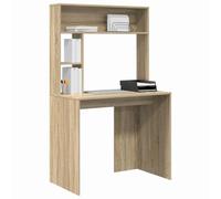 vidaXL Bureau Chêne Sonoma 91 x 50 x 149 cm Bois d'ingénierie, Salon, Bureau Moderne, Compact, Table d'étude, Espace de Travail Durable, Organisé, Chic