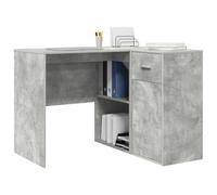 vidaXL Bureau d'angle avec tiroir – Gris béton – 102 x 88 x 75 cm – Bois d'ingénierie