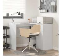 vidaXL Bureau d'angle 3337273 Blanc 102 x 50 x 75 cm Bois d'ingénierie