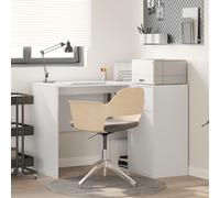 Vidaxl Bureau D'angle Blanc 102x88x75 Cm En Bois Reconstitué