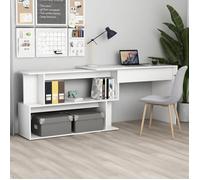 vidaXL Bureau d'angle Blanc 200x50x76 cm Aggloméré