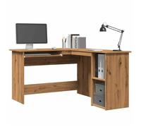 vidaXL Bureau d'angle chêne artisanal 120x140x75 cm bois d'ingénierie, bureau, bureau d'étude, mobilier de bureau à 855901