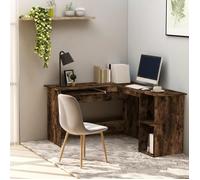 Vidaxl Bureau D'angle Chêne Fumé 120x140x75 Cm Bois D'ingénierie Marron
