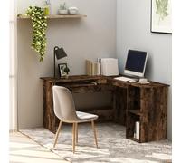 Vidaxl Bureau D'angle Chêne Fumé 120x140x75 Cm Bois D'ingénierie Marron