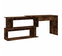 vidaXL Bureau d'angle Chêne fumé 200x50x76 cm Bois d'ingénierie