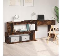 vidaXL Bureau d'angle Chêne fumé 200x50x76 cm en bois d'ingénierie 815423