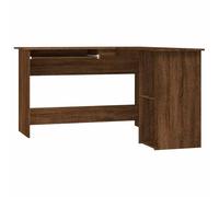 Vidaxl Bureau D'angle Chêne Marron 120x140x75 Cm Bois D'ingénierie Marron
