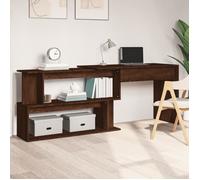 vidaXL Bureau d'angle Chêne marron 200x50x76 cm Bois d'ingénierie 815425