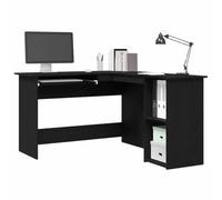 vidaXL Bureau d'angle Chêne noir 120 x 140 x 75 cm Bois d'ingénierie, compact
