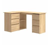 vidaXL Bureau d'angle, Table d'Ordinateur, Table d'Étude, Meuble de Salon Salle de Séjour Salle de Travail Maison Intérieur, Chêne Sonoma Bois d’Ingénierie