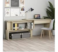 vidaXL Bureau d'angle Chêne sonoma 200x50x76 cm Aggloméré