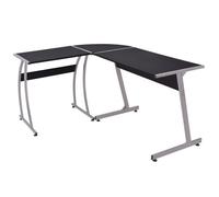 vidaXL Bureau d'angle en forme de L Noir 20132