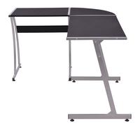 vidaXL Bureau d'angle en L noir
