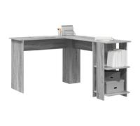 vidaXL Bureau d'angle avec rangement Forme L Bois d'ingénierie Gris Sonoma 140x113,5x75 cm