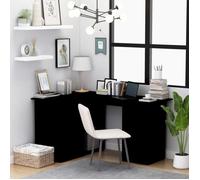 vidaXL Bureau d'angle Noir 145x100x76 cm Aggloméré