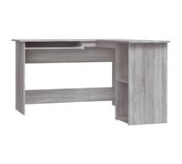 vidaXL Bureau d'angle Sonoma – Bois d'ingénierie 120x140x75 cm – Gris