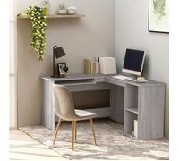 vidaXL Bureau d'angle sonoma gris 120x140x75 cm bois d'ingénierie 815385