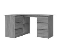 vidaXL Bureau d'angle Sonoma Gris 145x100x76 cm Bois d'ingénierie