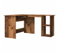 vidaXL – Bureau d'angle Vieux bois – 120x140x75 cm – Bois d'ingénierie – Marron