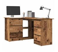 vidaXL Bureau d'angle vieux bois 145x100x76 cm bois d'ingénierie, bureau, bureau d'étude, mobilier de bureau à domicile, 855962