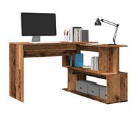 vidaXL Bureau d'angle vieux bois 200,5x50x76 cm bois d'ingénierie, bureau, bureau d'écriture, bureau d'ordinateur, bureau de 855956