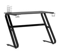 Vidaxl Bureau De Jeu Avec Pieds En Forme De Zz Noir 110x60x75 Cm Noir