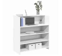 vidaXL Bureau de réception blanc 100x50x103,5 cm bois d'ingénierie, comptoir de réception, réception de salon, comptoir de 3324160