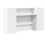 vidaXL Bureau de réception Blanc 180x50x103,5 cm Bois d'ingénierie
