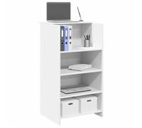 vidaXL Bureau de réception blanc 55x50x103,5 cm bois d'ingénierie, comptoir de réception, réception de salon, comptoir de 859015