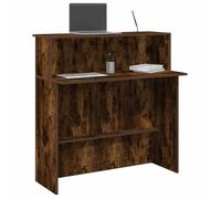 vidaXL Bureau de réception chêne fumé 100x50x103,5 cm – bois d'ingénierie