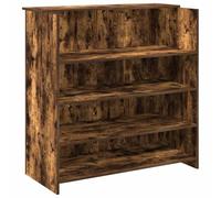 vidaXL Bureau de réception chêne fumé 100x50x103,5cm Bois d'ingénierie, comptoir de réception, réception de Salon, comptoir de Bar de réception