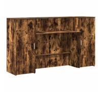 vidaXL Bureau de réception 3324209 – Chêne fumé 180x50x103,5 cm – Bois d'ingénierie