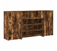 vidaXL Bureau de réception chêne fumé 200x50x103,5cm Bois d'ingénierie