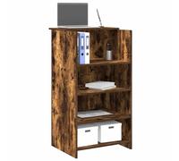 vidaXL Bureau de réception chêne fumé 55x50x103,5 cm Bois d'ingénierie, comptoir de réception, réception de Salon, comptoir de Bar de réception