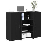 vidaXL Bureau de réception chêne Noir 135x50x103,5cm Bois d'ingénierie, comptoir de réception, réception de Salon, comptoir de Bar de réception