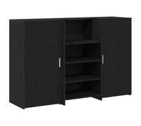vidaXL Bureau de réception chêne Noir 155x50x103,5cm Bois d'ingénierie