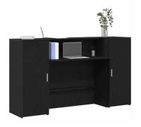 Bureau de réception vidaXL Chêne noir 180x50x103,5 cm Bois d’ingénierie 3324206 G