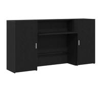 vidaXL Bureau de réception Chêne noir 200x50x103,5 cm Bois d'ingénierie