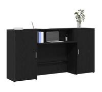 vidaXL Bureau de réception Chêne noir 200x50x103,5 cm Bois d'ingénierie