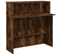 vidaXL Bureau de réception chêne fumé 100x50x103,5 cm – bois d'ingénierie