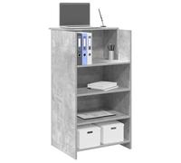 vidaXL Bureau de réception gris béton 55x50x103,5 cm bois d'ingénierie, comptoir de réception, réception de salon, comptoir 859018