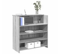 vidaXL Bureau de réception sonoma gris 100x50x103,5 cm bois ingénierie