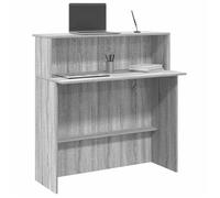 vidaXL Bureau de réception sonoma gris 100x50x103,5 cm bois ingénierie, comptoir de réception, réception de salon, comptoir 859029