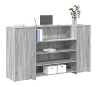 vidaXL Bureau de réception sonoma gris 180x50x103,5 cm bois ingénierie