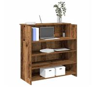vidaXL Bureau de réception vieux bois 100x50x103,5cm bois d'ingénierie, comptoir de réception, réception de salon, comptoir 3324167