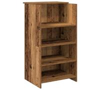 vidaXL Bureau de réception Vieux Bois 55x50x103,5 cm Bois d'ingénierie, comptoir de réception, réception de Salon, comptoir de Bar de réception